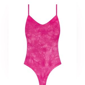 ethika Hot Pink Tie-Dye Bodysuit